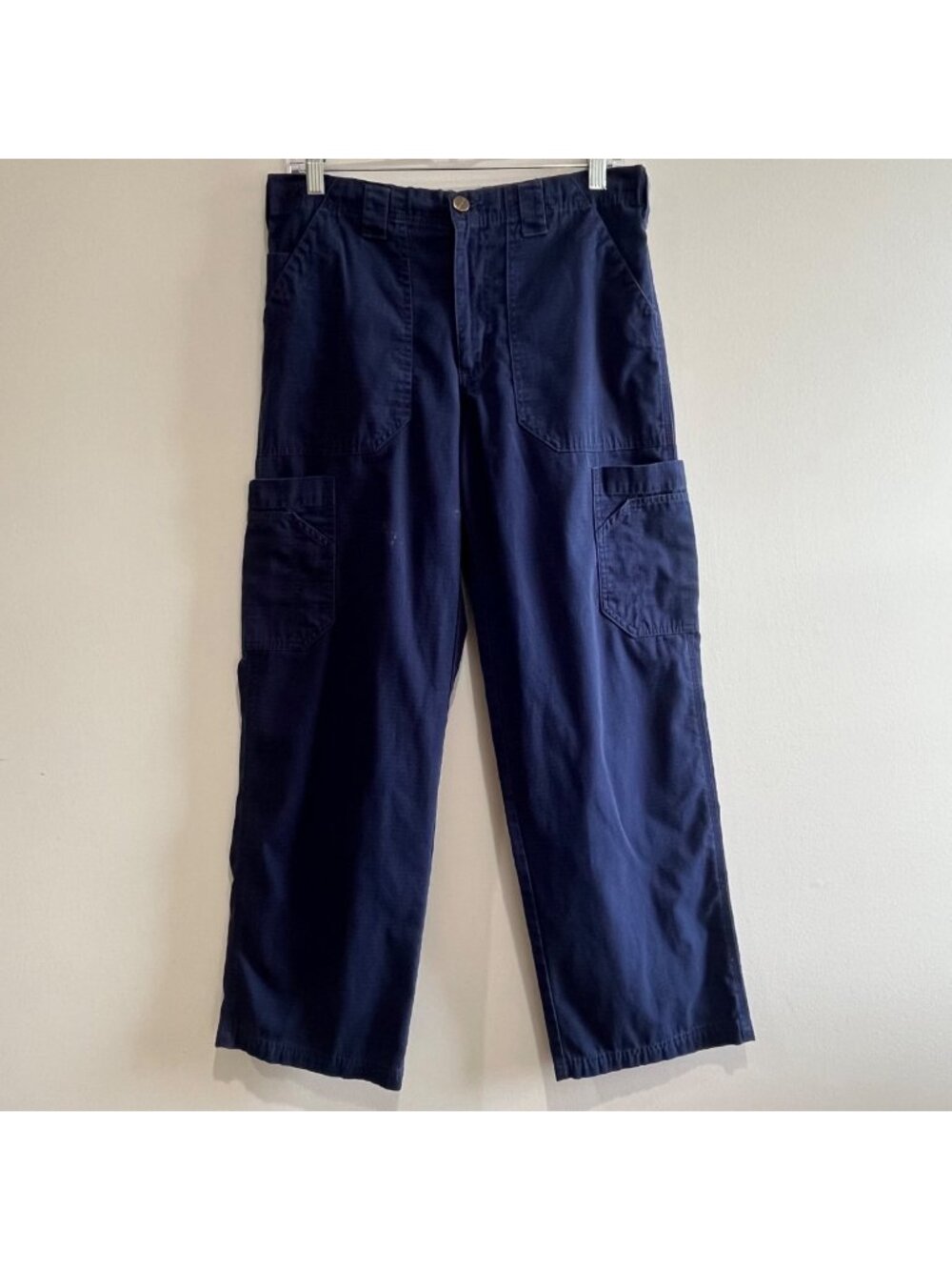 Carhartt Ripstop Cargo Scrub Pants Mens S Navy C54108